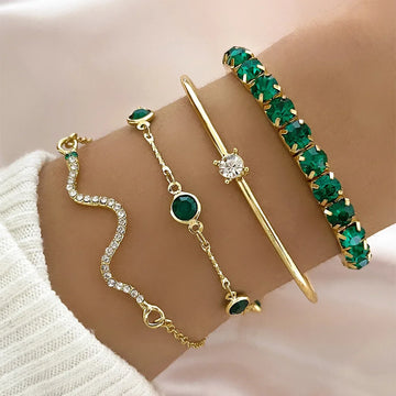 4 Piece Bracelet Set for Women Birthday Party Christmas Gift Jewelry