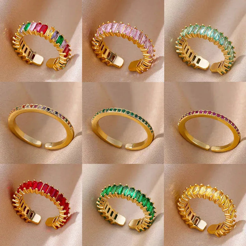 Mini Green Rings For Women