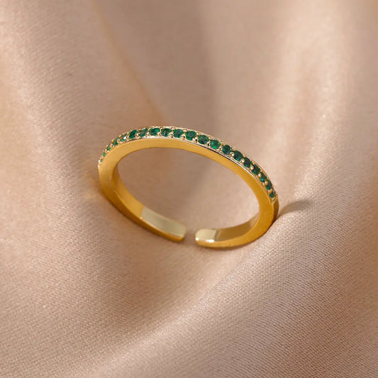 Mini Green Rings For Women