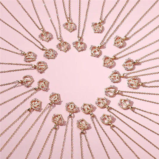 Female Letter Flower Pendant